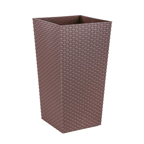 Горшок-кашпо цветочный Альтернатива "Ротанг" М6856, (венге), 28 л