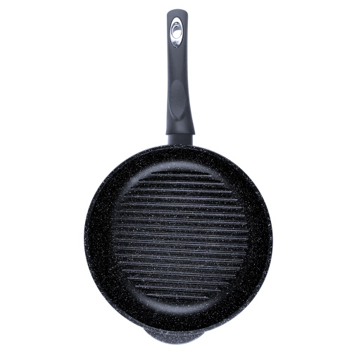 Сковорода-гриль с антипригарным покрытием ТМ Традиция, Гранит, 26 см