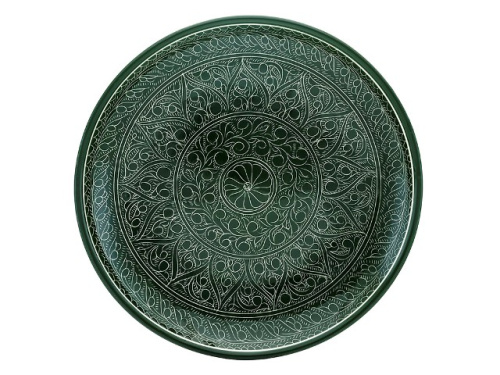 Набор чайный "Риштанская керамика", Зеленый, 9 предметов