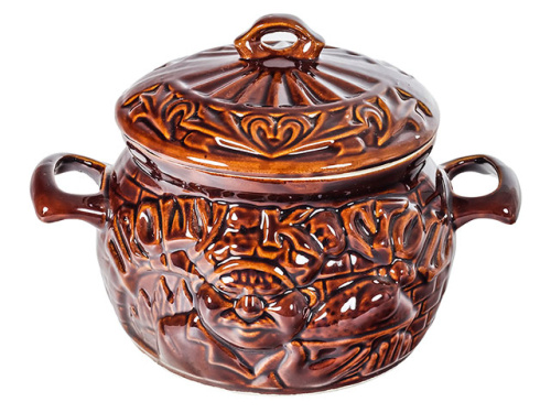 Супник "Славянская Керамика", Кушать подано коричневый глянцевый, 3 л