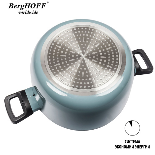 Кастрюля со стеклянной крышкой BergHOFF Leo Slate, 5.6 л