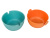 Дуршлаг с миской 2 в 1 круглый, пластиковый, 2 л, бирюзовый/оранжевый
