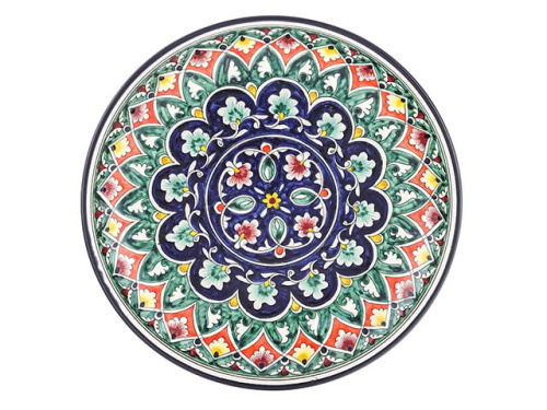 Блюдо Ляган "Риштанская керамика", Коракалам, диаметр 28 см RSN020