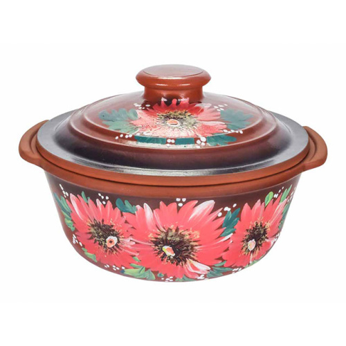 Жаровня с ручками "Славянская Керамика", Мак, 2 л