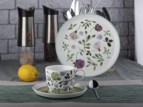 Набор чайных пар Spring Line: чашка, блюдце, Plover, 200 мл, 4 штуки