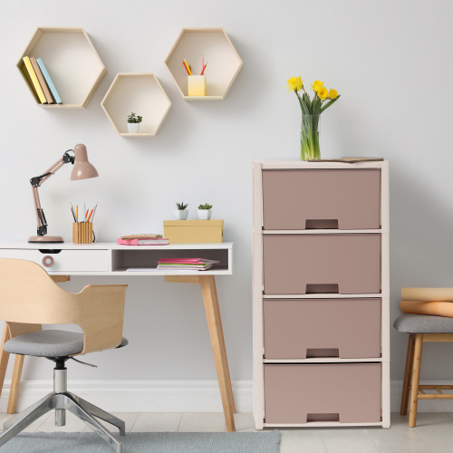 Комод "Колорит" на 4 секции, Альтернатива М7834, беж. Комод "Колорит" на 4 секции, Альтернатива М7834, беж.