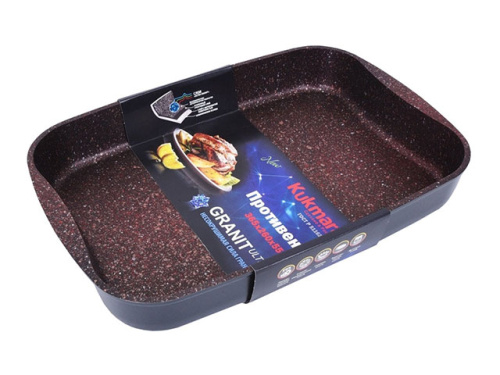 Противень с антипригарным покрытием 36.5x26x5.5 см, Kukmara (Granit Ultra Red), пга02а