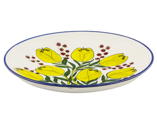 Ляган "Риштан", Узбекистан, керамика, диаметр 32 см