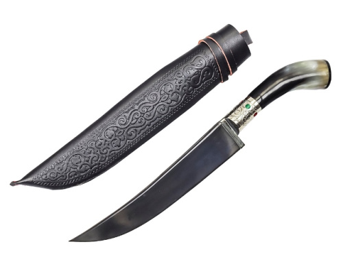 Нож Пчак, большой (тезкесар), рукоять: рог быка