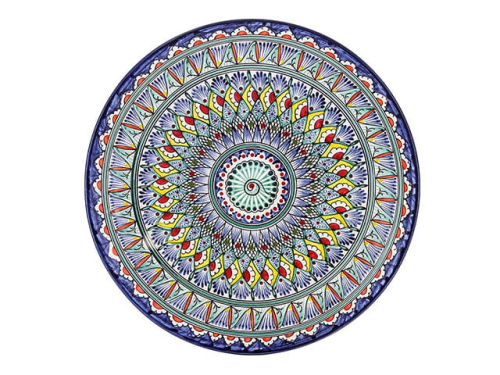 Блюдо Ляган "Риштанская керамика", Синяя мехроб, диаметр 38 см RSN037 Блюдо Ляган "Риштанская керамика", Синяя мехроб, диаметр 38 см RSN037