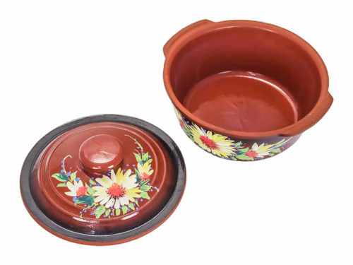 Жаровня с ручками "Славянская Керамика", Ромашка, 2 л
