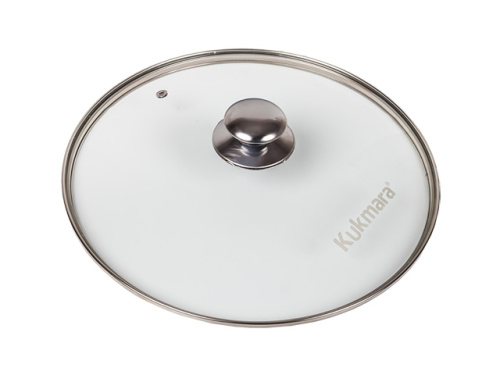 Стеклянная крышка 30 см с ручкой из нержавеющей стали, Kukmara, с30т112