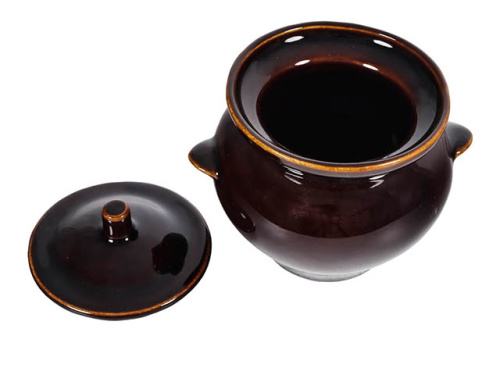 Горшок для запекания "Славянская Керамика", Коричневый, 0.5 л