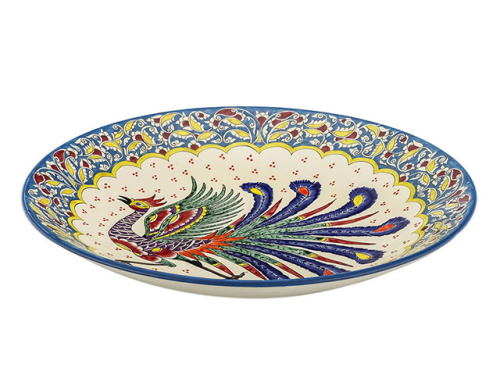 Блюдо Ляган "Риштанская керамика", Жар-Птица, Ø 42 см