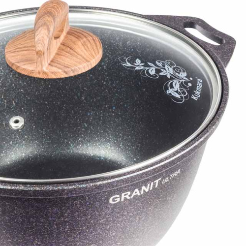 Набор кухонной посуды с антипригарным покрытием №16 (3 предм.), Kukmara (Granit Ultra Blue), нкп16гг