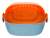 Дуршлаг с миской 2 в 1 овальный, пластиковый, 2.5 л, синий/оранжевый Дуршлаг с миской 2 в 1 овальный, пластиковый, 2.5 л, синий/оранжевый
