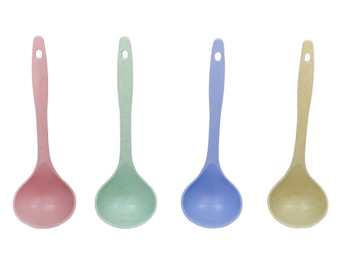 Половник на 100 мл из пищевого пластика, 27х9 см, синий