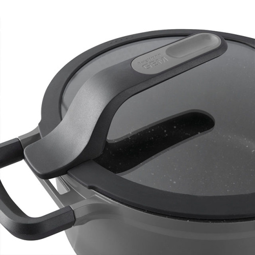 Кастрюля со стеклянной крышкой BergHOFF Gem grey, 7.3 л