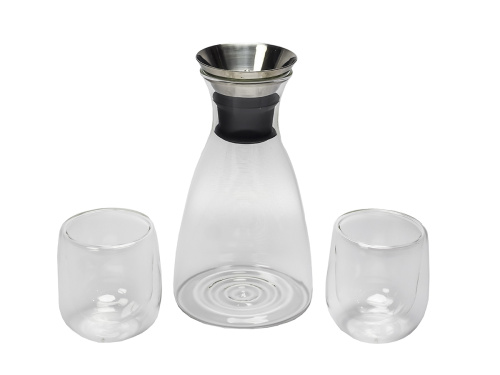 Набор PLOVER стеклянный: графин 1 л со стаканами 2 шт по 0.25 л