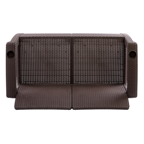 Садовый диван Альтернатива "Ротанг-плюс" М8350, (венге), 127х70х79