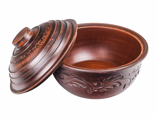 Жаровня большая "Славянская Керамика", Резная, 4 л