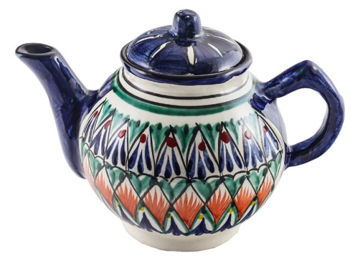 Чайник "Риштанская керамика", синий, 1.0 л