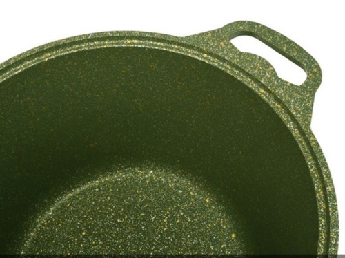Кастрюля 6 л с антипригарным покрытием со стеклянной крышкой, Kukmara (Trendy style malachite), к61tsml