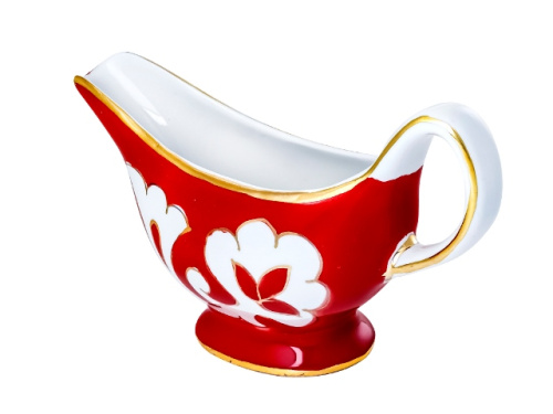 Соусник Красная Пахта, Turon Porcelain, с золотом
