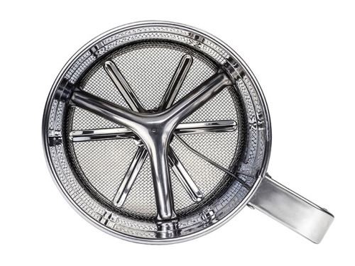 Кружка-сито для просеивания муки, 10 см, нержавеющая сталь