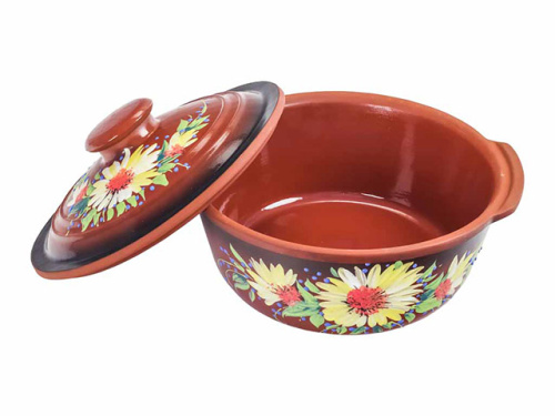 Жаровня с ручками "Славянская Керамика", Ромашка, 2 л