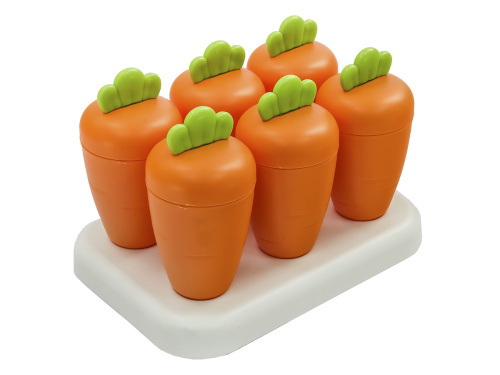 Форма для мороженого на подставке "Морковка", 18х12х12 см, 6 ячеек