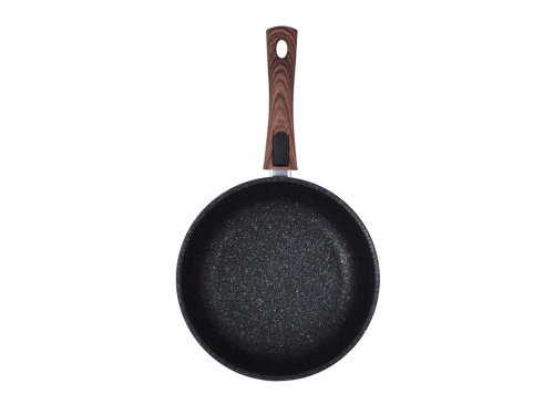 Сковорода 24 см с антипригарным покрытием со стеклянной крышкой, со съемной ручкой, Kukmara (Granit Ultra Blue), сгг243а