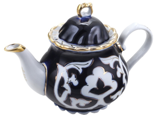 Чайник Пахта, Turon Porcelain, с золотом, 0.9 л