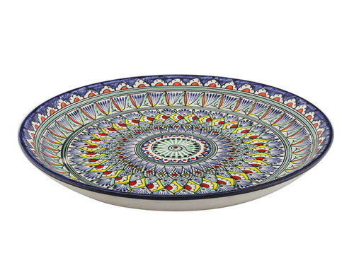 Блюдо Ляган "Риштанская керамика", Синяя мехроб, диаметр 38 см RSN037 Блюдо Ляган "Риштанская керамика", Синяя мехроб, диаметр 38 см RSN037