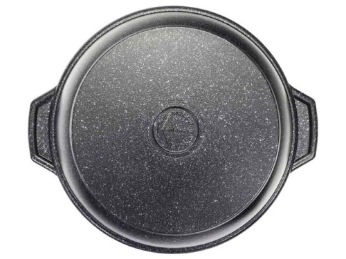 Кастрюля-жаровня 3 л с антипригарным покрытием со стеклянной крышкой, Kukmara (Темный мрамор), жмт32а