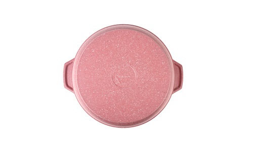 Кастрюля-жаровня 4 л с антипригарным покрытием со стеклянной крышкой, Kukmara (Trendy style rose), ж41tsr