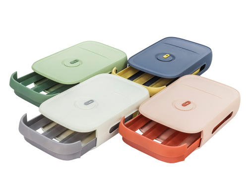 Контейнер для хранения яиц (на 24 штуки), 34х24х8 см, синий