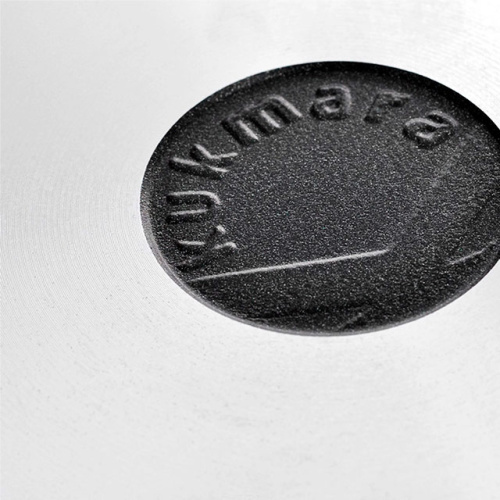 Сотейник 5.7 л со стеклянной крышкой 32 см, Kukmara (Темный мрамор), смт3281а