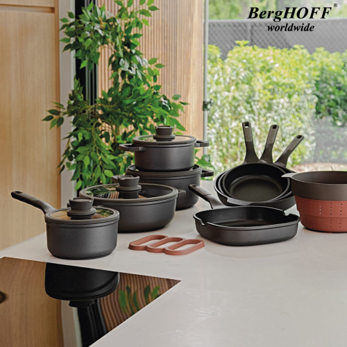 Кастрюля бульонная со стеклянной крышкой BergHOFF Leo cast alu, 5.6 л
