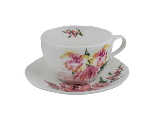Чайная пара Flowers Line: чашка, блюдце PLOVER, 280 мл