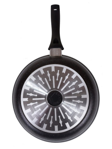 Сковорода 28 см с антипригарным покрытием, Kukmara (Marble Induction Темный мрамор), смти280а