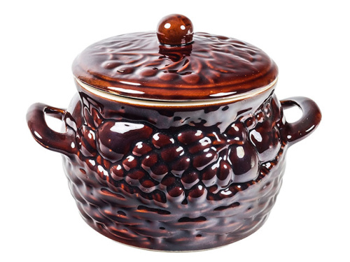 Супник "Славянская Керамика", Весна коричневый глянцевый, 3 л