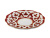Тарелка Красная Пахта, Turon Porcelain, с золотом, рифленый край, Ø 12.5 см