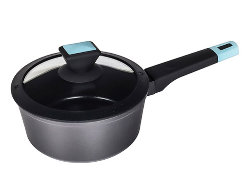 Ковш с антипригарным покрытием со стеклянной крышкой PLOVER, 18 см