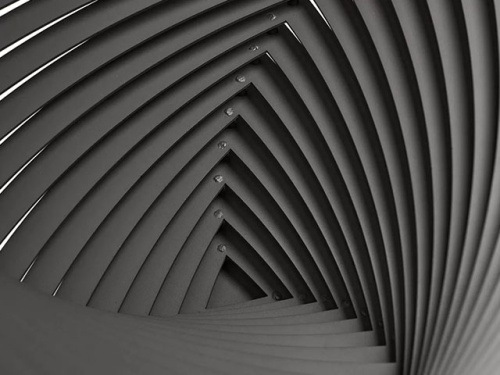 Костровая чаша,  Очаг - 7, спиральной формы из горизонтальных стальных ламелей, Russia Grill