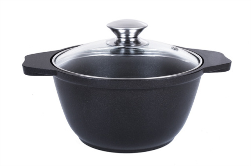 Кастрюля 4 л с антипригарным покрытием со стеклянной крышкой Kukmara (Традиция), к41а