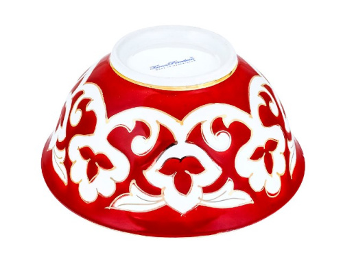Коса Красная Пахта, Turon Porcelain, с золотом, Ø 14.5 см