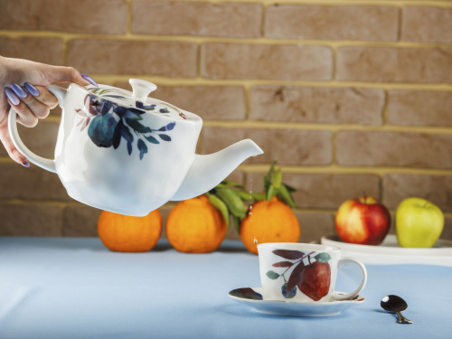 Чайная пара Fruits Line: чашка, блюдце, PLOVER, 250 мл