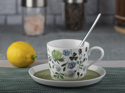 Набор чайных пар Spring Line: чашка, блюдце, Plover, 200 мл, 2 штуки