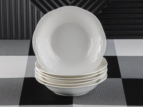 Набор фарфоровых тарелок "Левана" 6 штук, PLOVER, 22 см